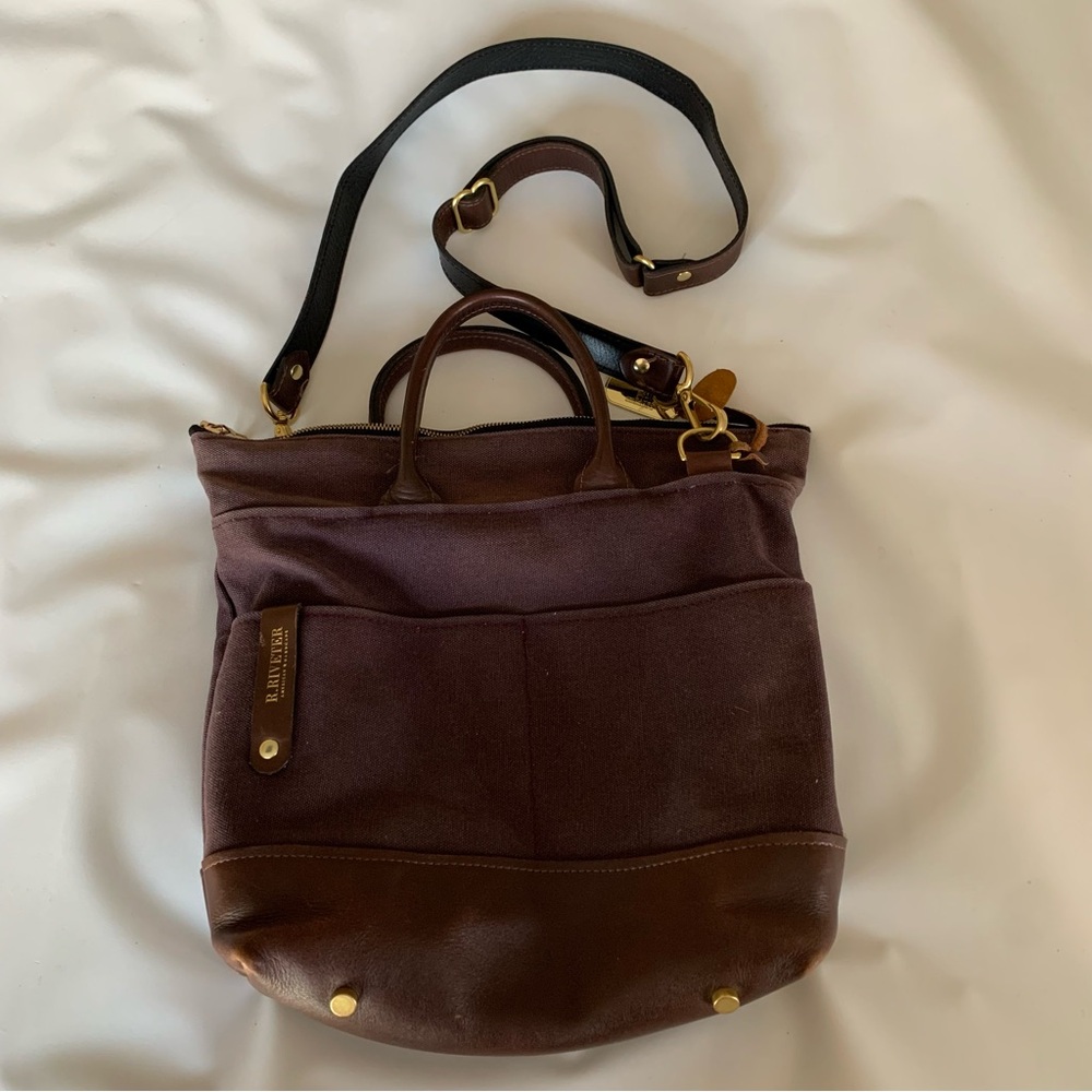 R RIVETER Otto Signature Satchel Tote Bag Purse